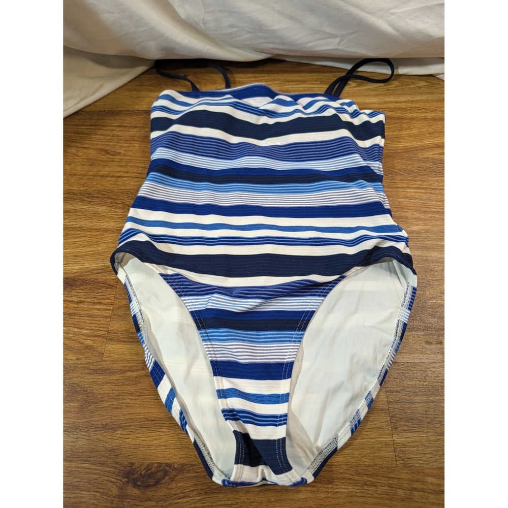 amoressa Mykonos calypso 1 Piece Blue & White Bathingsuit Size 10